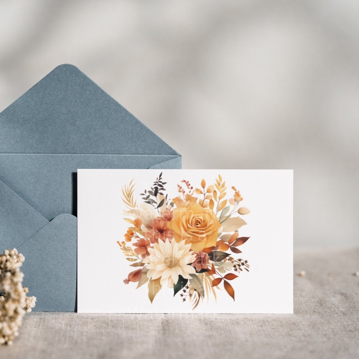 Boho Autumn Flower Bouquet 7x PNG Clip Art Bundle Autumn Wedding Print on Wedding Invitations Cards Paper Craft Fall Wedding Colors Clipart - Everything Pixel