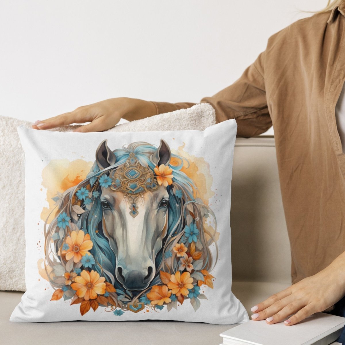 Boho Horse with Flowers Spiritual Guide Cliparts 6 High Quality PNG Animal Clipart Card Making Clip Art Paper Craft Sublimation Design - Everything Pixel