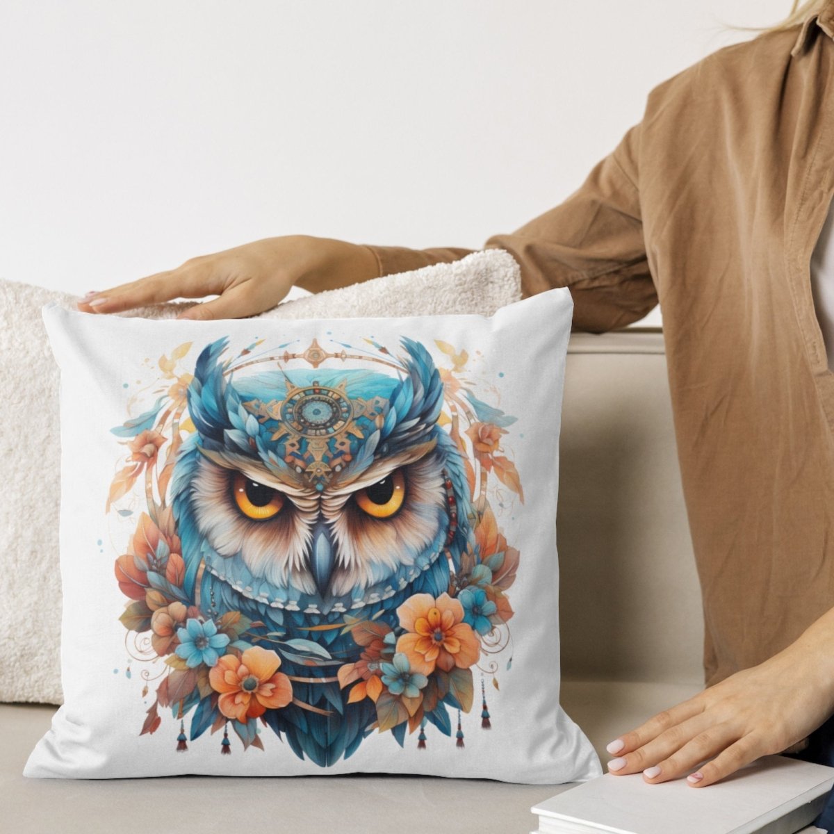 Boho Owl with Flowers Spiritual Guide Cliparts 7+7 High Quality PNGs Animal Clipart Card Making Clip Art Paper Craft Sublimation Design - Everything Pixel