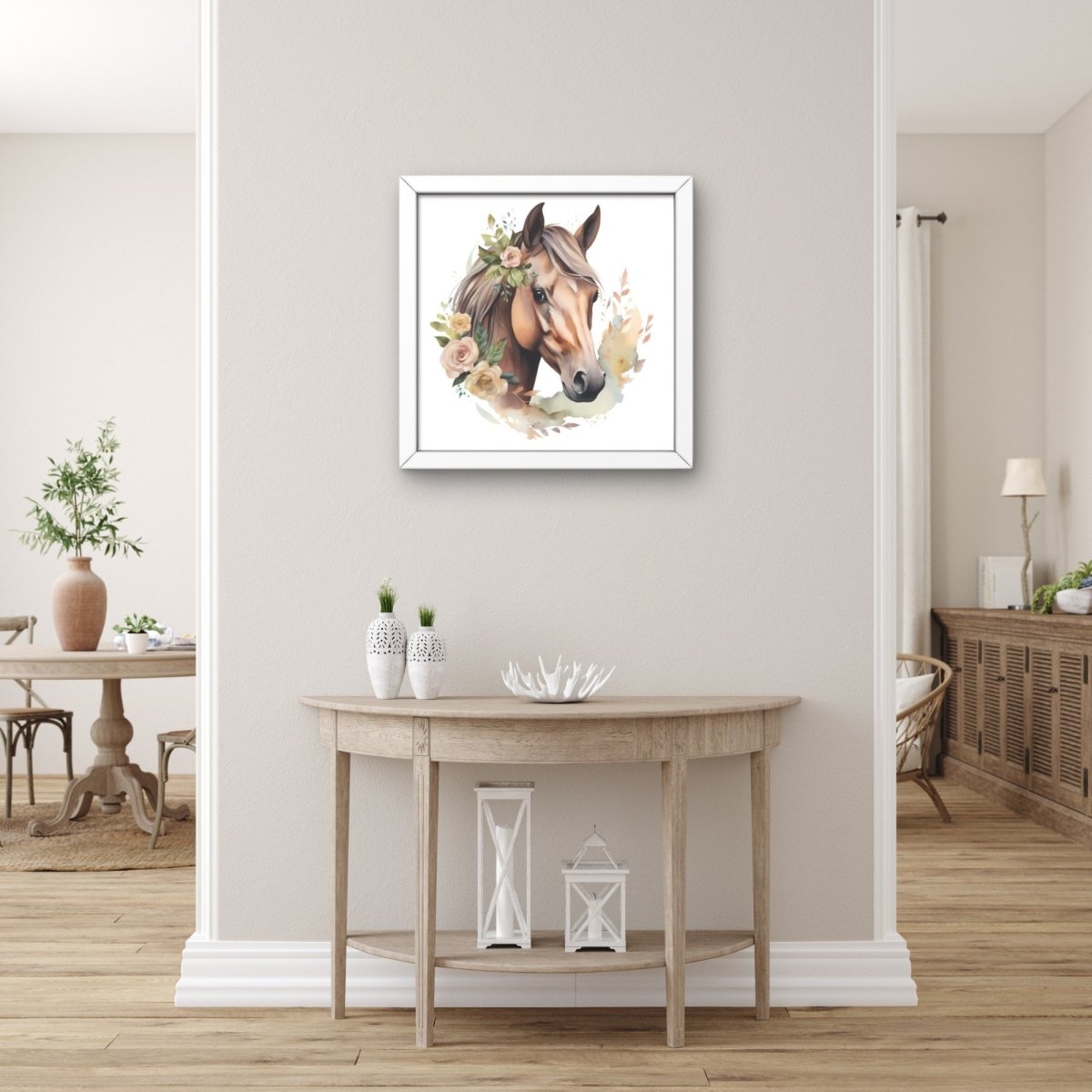 Brown Horse with Flowers Cliparts 6 High Quality PNG Animal Clipart Nursery Art Card Making Clip Art Digital Paper Craft Sublimation Design - Everything Pixel