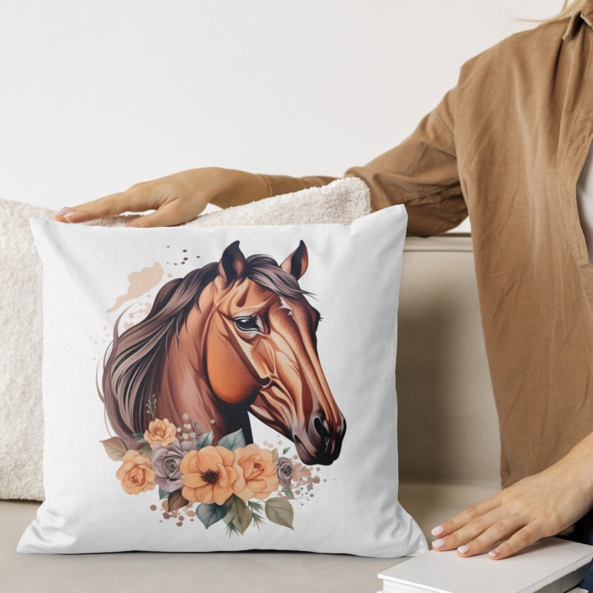 Brown Horse with Flowers Cliparts 6 High Quality PNG Animal Clipart Nursery Art Card Making Clip Art Digital Paper Craft Sublimation Design - Everything Pixel
