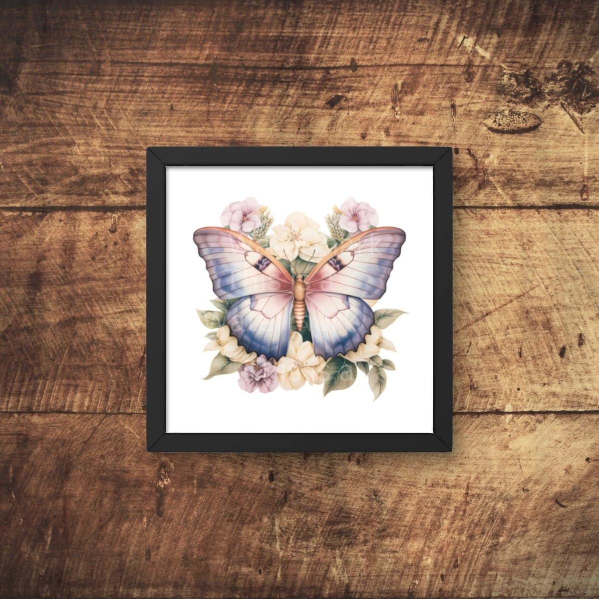 Butterfly on Flowers Clipart 6 High Quality PNGs Nursery Art Card Making Clip Art Digital Paper Craft Butterfly Sublimation Clipart - Everything Pixel