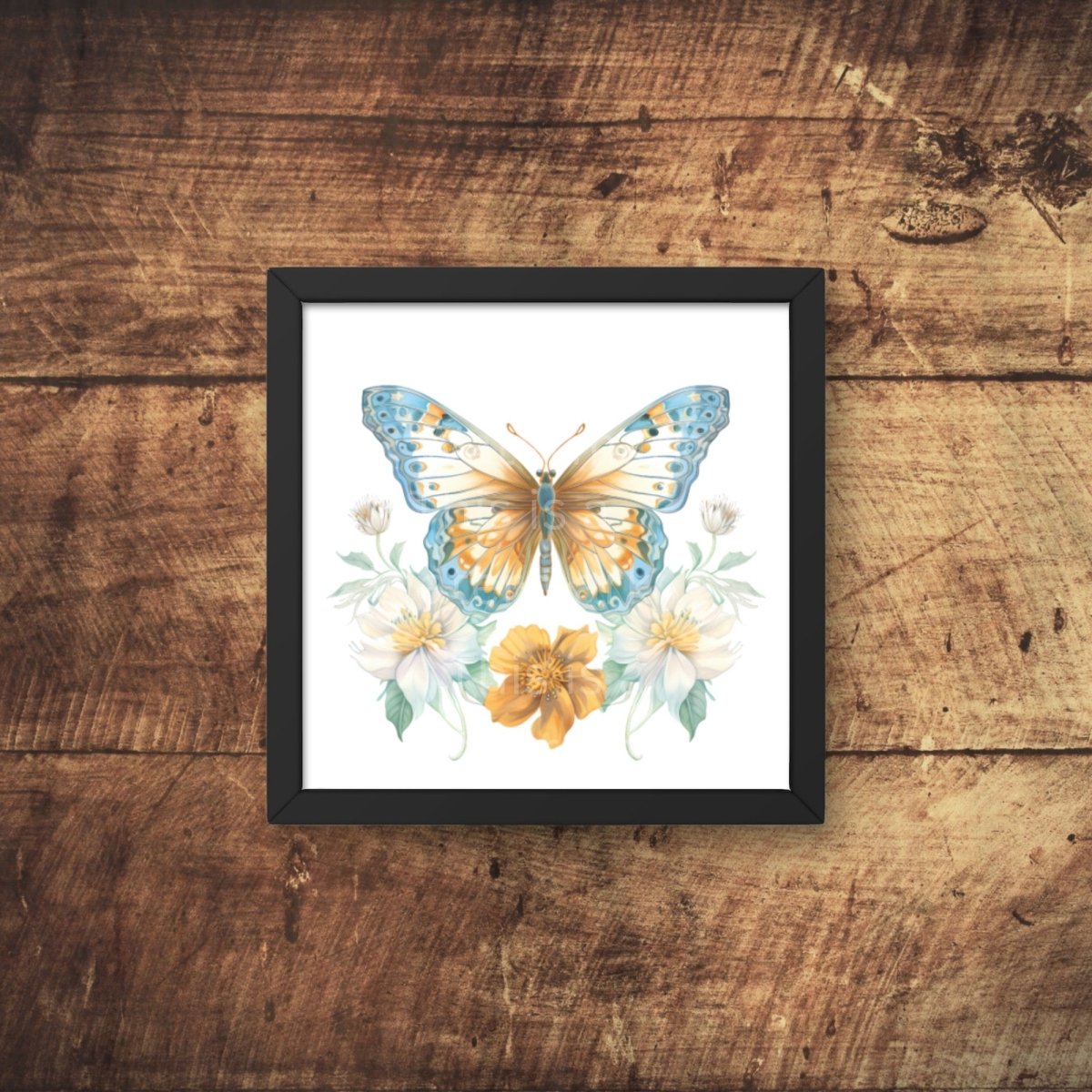 Butterfly on Flowers Clipart 6 High Quality PNGs Nursery Art Card Making Clip Art Digital Paper Craft Butterfly Sublimation Clipart - Everything Pixel