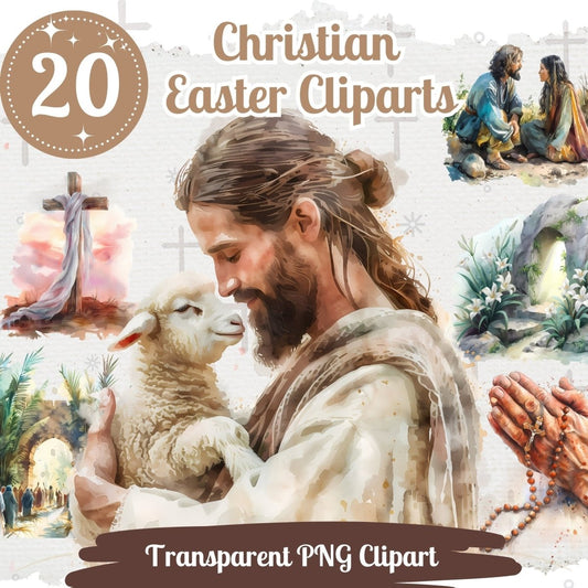 Christian Easter Story - 20 Transparent Clipart Set - Everything Pixel