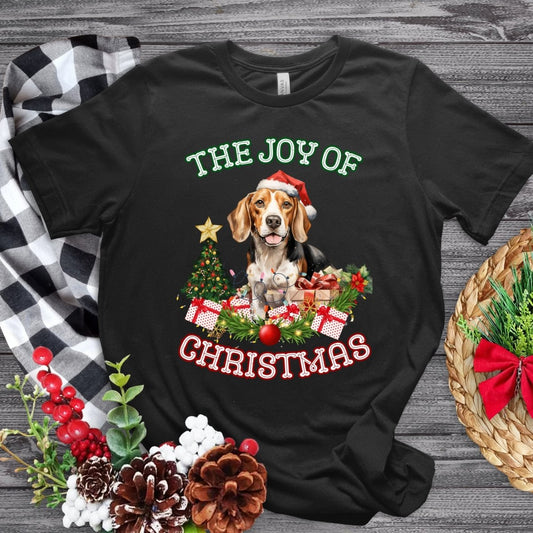 Christmas Beagle Dog T-Shirt - High Quality Festive Unisex T-Shirt, Gift for Beagle Owner, Gift for Doglovers, Cute Xmas Dog Tee - Everything Pixel