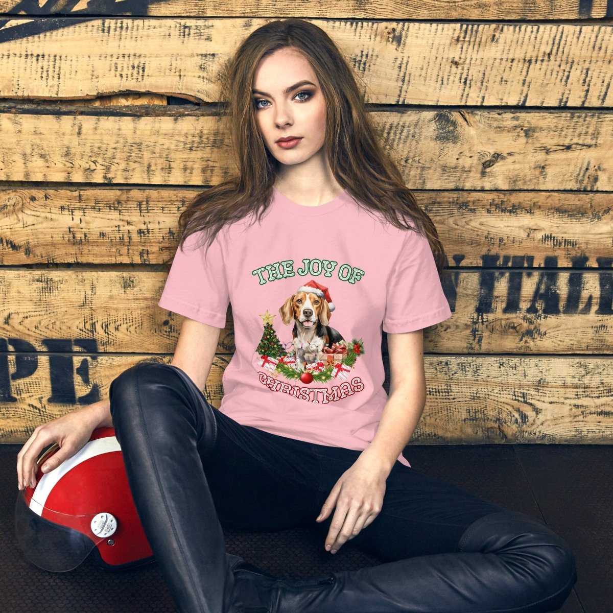 Christmas Beagle Dog T-Shirt - High Quality Festive Unisex T-Shirt, Gift for Beagle Owner, Gift for Doglovers, Cute Xmas Dog Tee - Everything Pixel