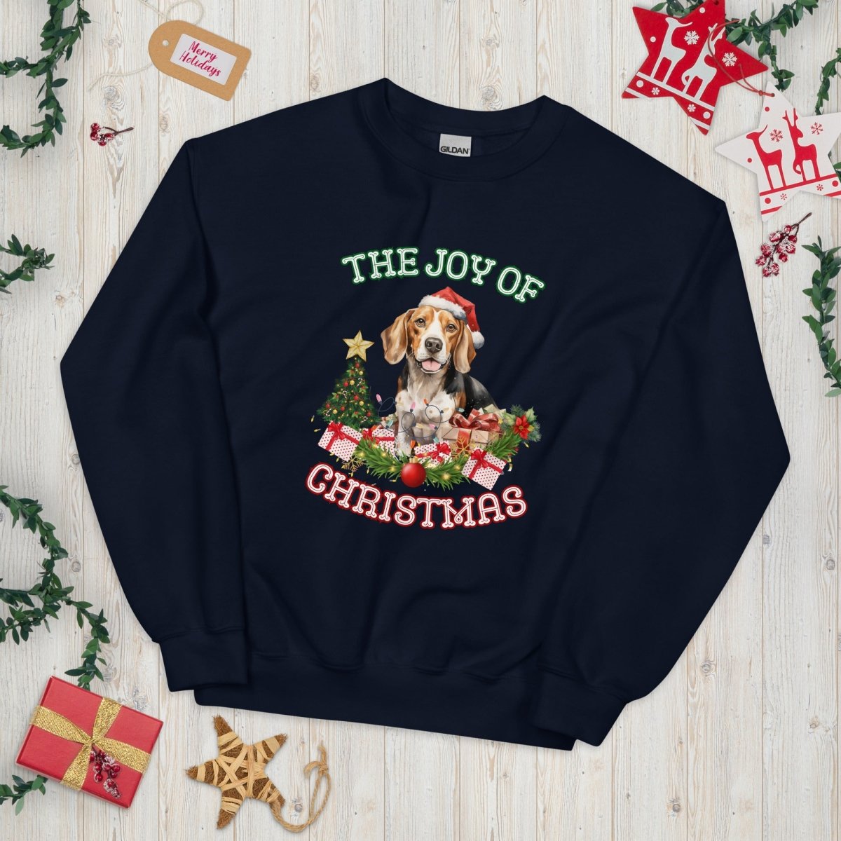 Christmas Beagle Pullover - High Quality Festive Unisex Sweater, Gift for Beagle Owner, Gift for Doglovers, Cute Xmas Dog Sweatshirt - Everything Pixel