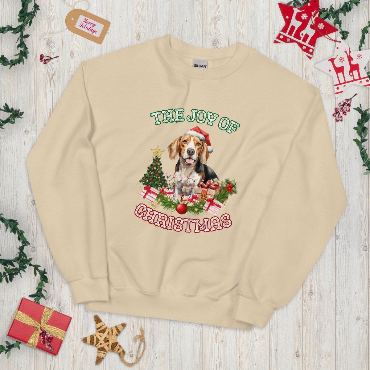 Christmas Beagle Pullover - High Quality Festive Unisex Sweater, Gift for Beagle Owner, Gift for Doglovers, Cute Xmas Dog Sweatshirt - Everything Pixel
