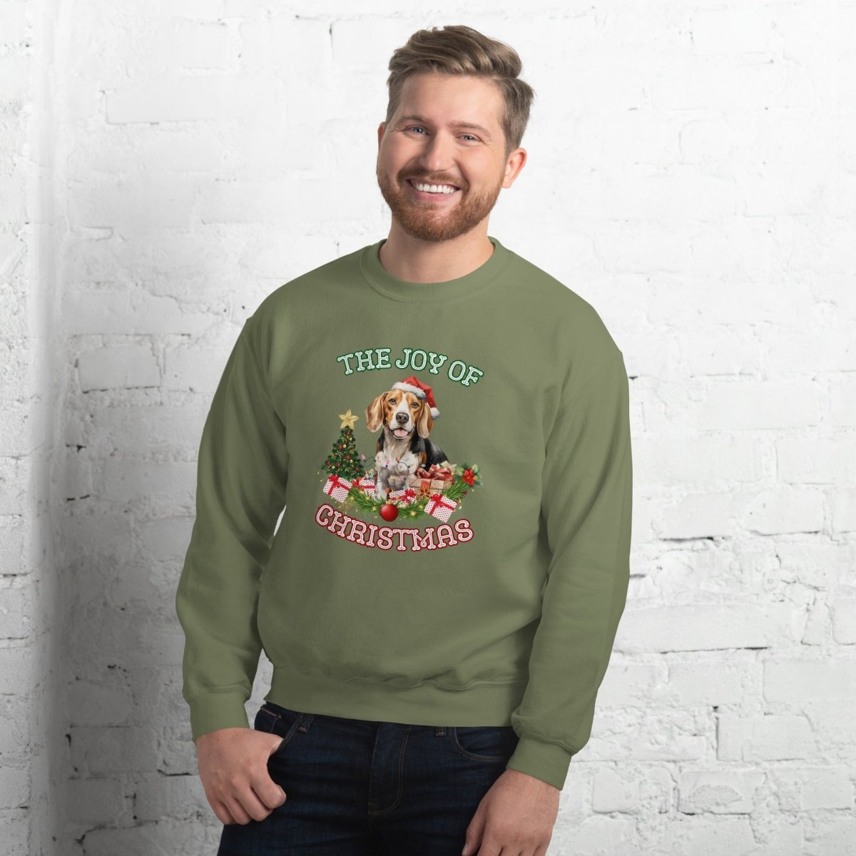 Christmas Beagle Pullover - High Quality Festive Unisex Sweater, Gift for Beagle Owner, Gift for Doglovers, Cute Xmas Dog Sweatshirt - Everything Pixel