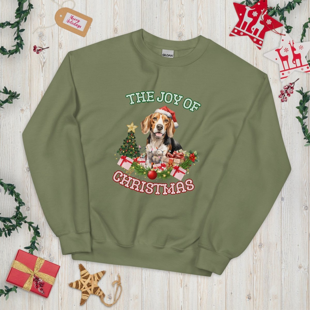 Christmas Beagle Pullover - High Quality Festive Unisex Sweater, Gift for Beagle Owner, Gift for Doglovers, Cute Xmas Dog Sweatshirt - Everything Pixel