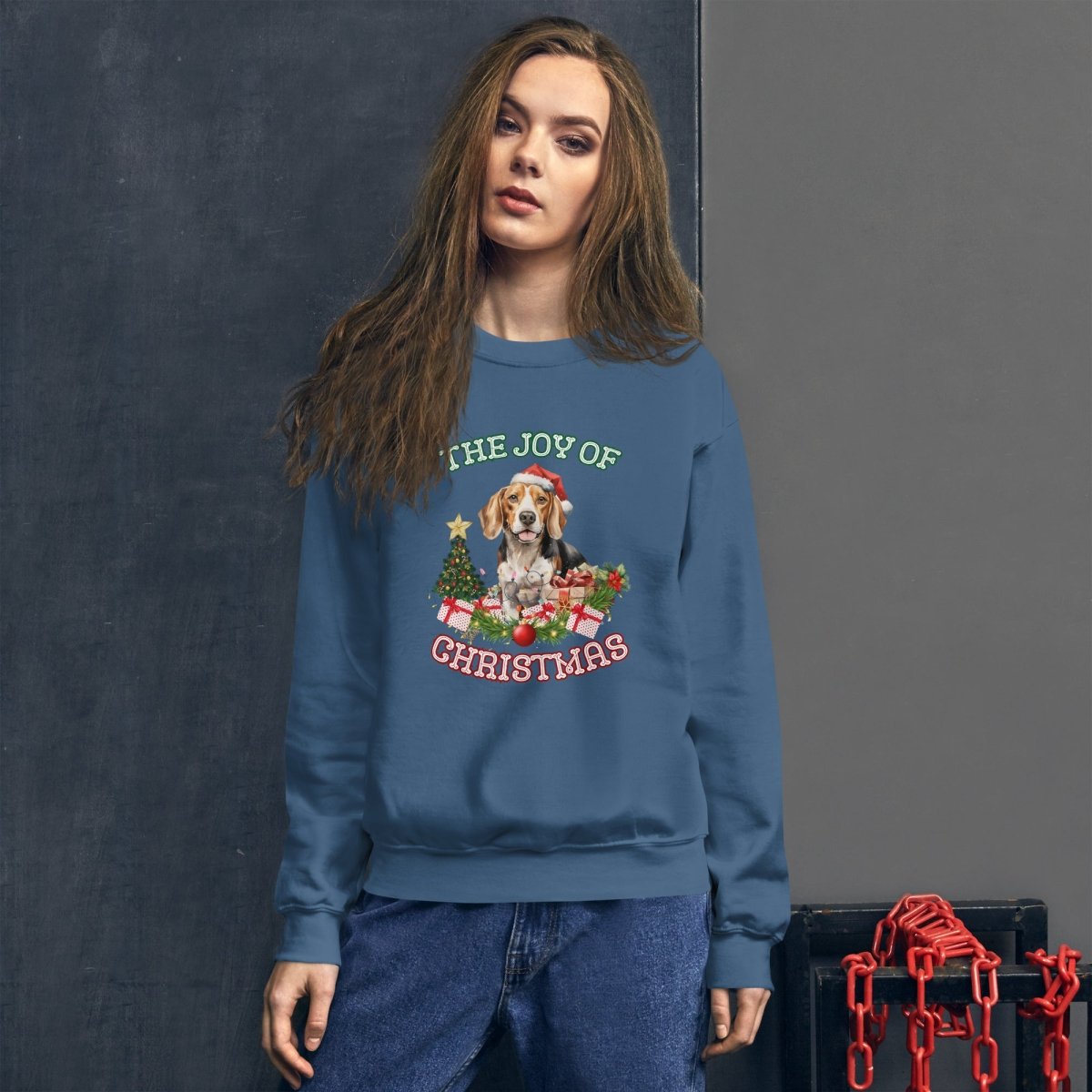 Christmas Beagle Pullover - High Quality Festive Unisex Sweater, Gift for Beagle Owner, Gift for Doglovers, Cute Xmas Dog Sweatshirt - Everything Pixel