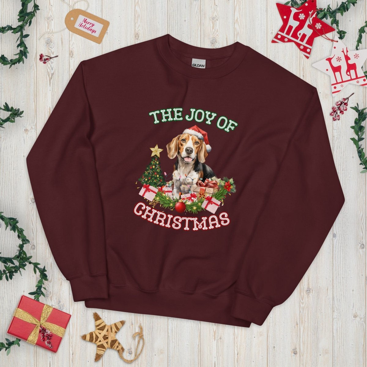 Christmas Beagle Pullover - High Quality Festive Unisex Sweater, Gift for Beagle Owner, Gift for Doglovers, Cute Xmas Dog Sweatshirt - Everything Pixel
