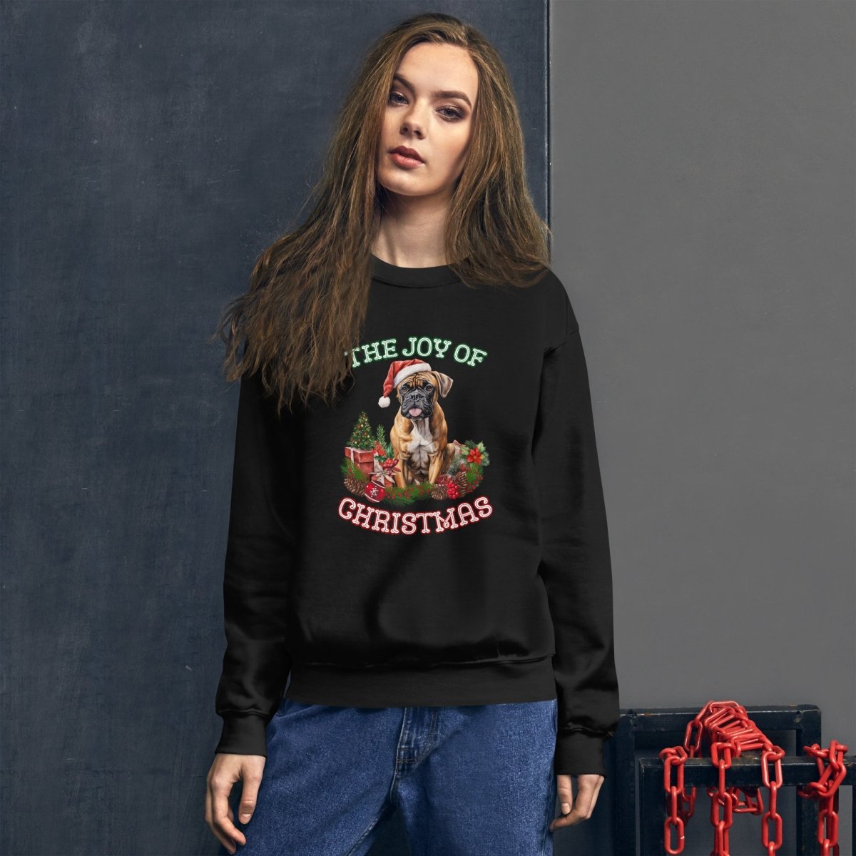 Christmas Boxer Pullover - High Quality Festive Unisex Sweater, Gift for Boxer Owner, Gift for Doglovers, Funny Xmas Sweater, Cute Xmas Dog - Everything Pixel
