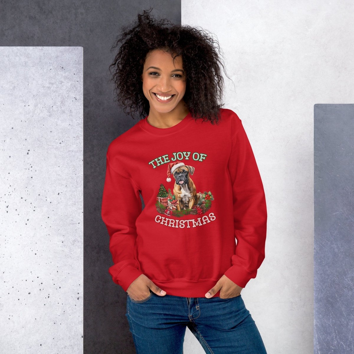 Christmas Boxer Pullover - High Quality Festive Unisex Sweater, Gift for Boxer Owner, Gift for Doglovers, Funny Xmas Sweater, Cute Xmas Dog - Everything Pixel