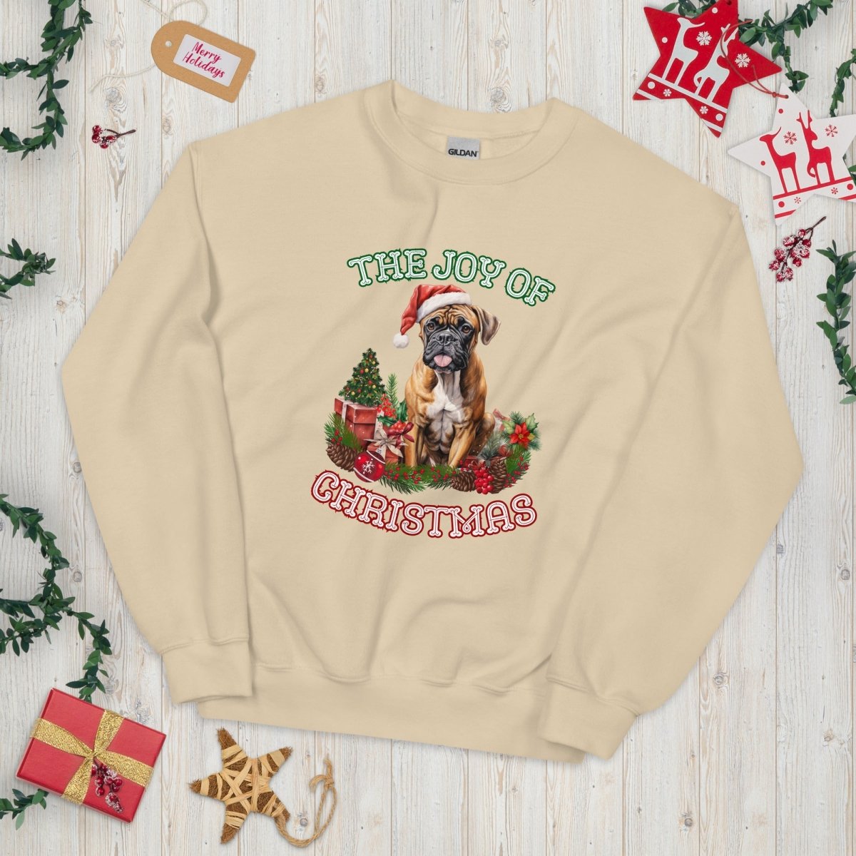 Christmas Boxer Pullover - High Quality Festive Unisex Sweater, Gift for Boxer Owner, Gift for Doglovers, Funny Xmas Sweater, Cute Xmas Dog - Everything Pixel