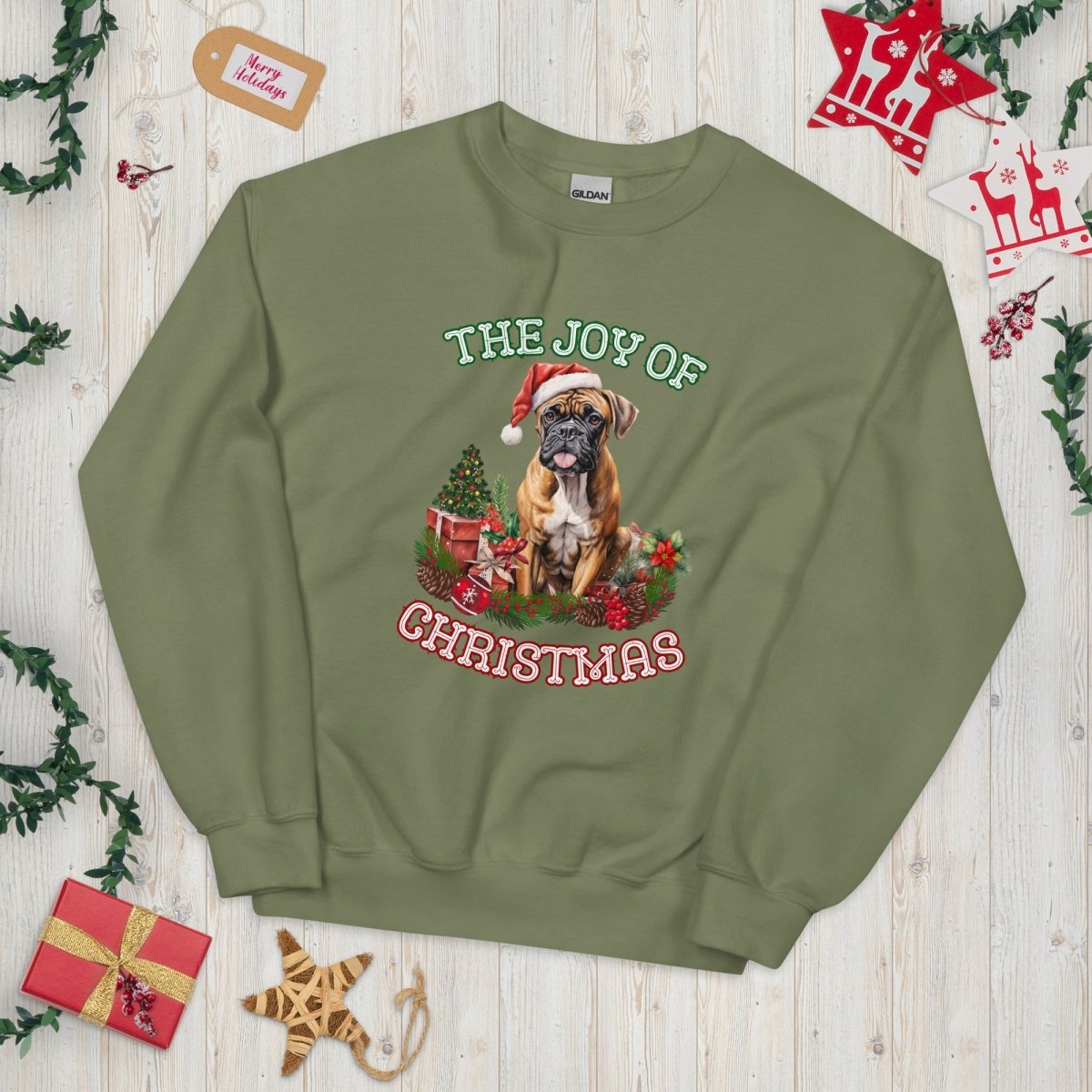 Christmas Boxer Pullover - High Quality Festive Unisex Sweater, Gift for Boxer Owner, Gift for Doglovers, Funny Xmas Sweater, Cute Xmas Dog - Everything Pixel