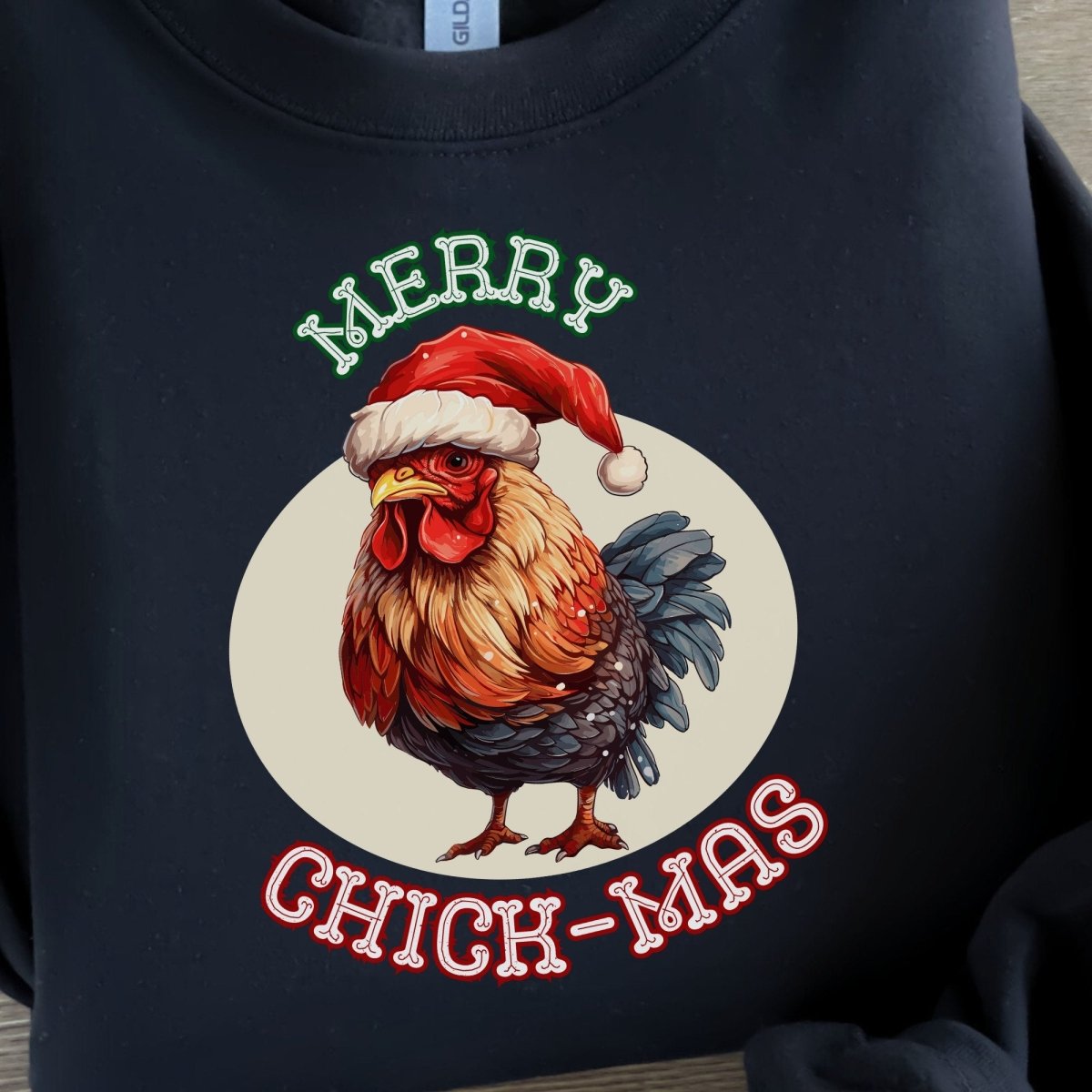Christmas Chicken Pullover - High Quality Festive Unisex Sweatshirt, Gift for Him, Gift for Chicken Lovers, Funny Farm Animal Xmas Sweater - Everything Pixel