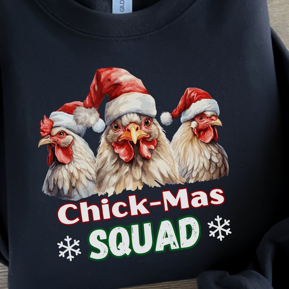 Christmas Chicken Squad Pullover - High Quality Festive Family Unisex Sweatshirt, Gift for Chicken Lovers, Matching Holiday Sweater - Everything Pixel