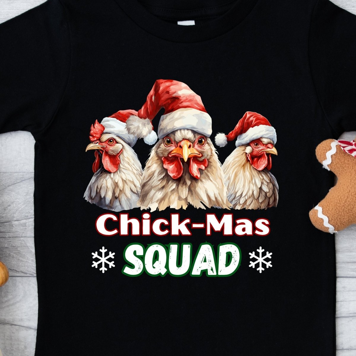 Christmas Chicken Squad T-Shirt - High Quality Festive Family Children T-Shirt, Gift for Chicken Lovers, Matching Holiday Tees, Toddler Shirt - Everything Pixel