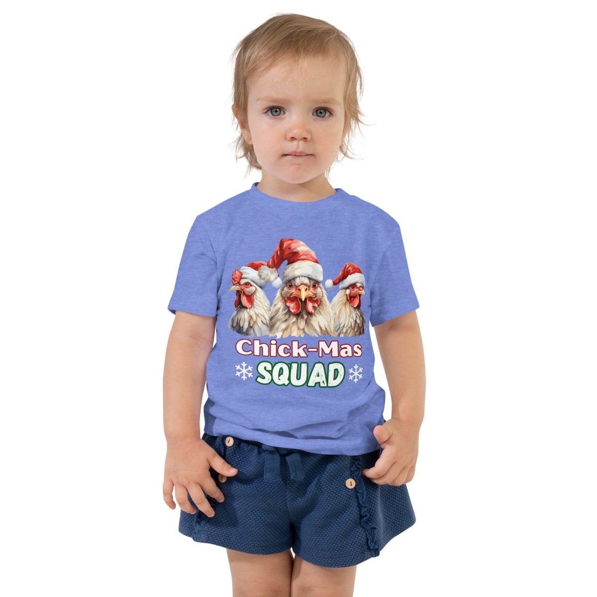 Christmas Chicken Squad T-Shirt - High Quality Festive Family Children T-Shirt, Gift for Chicken Lovers, Matching Holiday Tees, Toddler Shirt - Everything Pixel