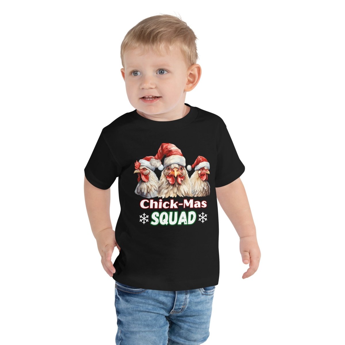 Christmas Chicken Squad T-Shirt - High Quality Festive Family Children T-Shirt, Gift for Chicken Lovers, Matching Holiday Tees, Toddler Shirt - Everything Pixel
