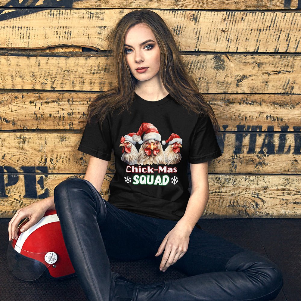 Christmas Chicken Squad T-Shirt - High Quality Festive Family Unisex T-Shirts, Gift for Chicken Lovers, Matching Holiday Tees - Everything Pixel