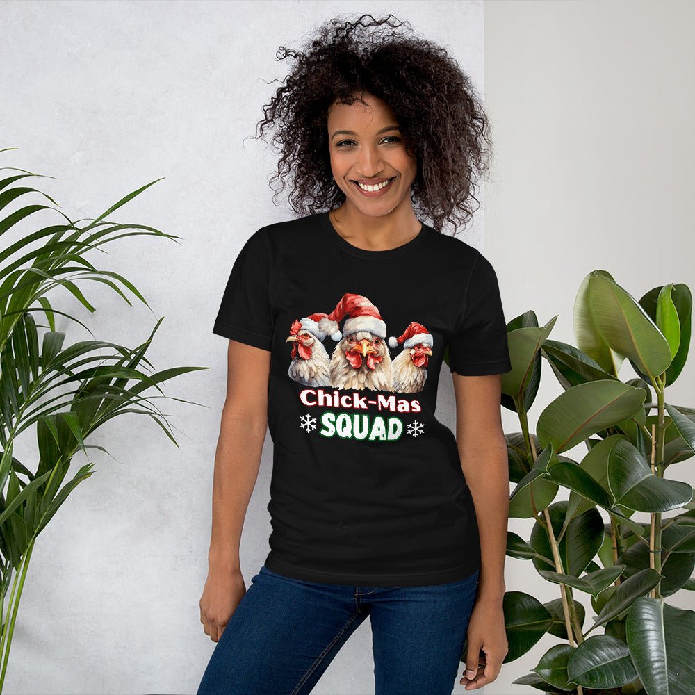 Christmas Chicken Squad T-Shirt - High Quality Festive Family Unisex T-Shirts, Gift for Chicken Lovers, Matching Holiday Tees - Everything Pixel