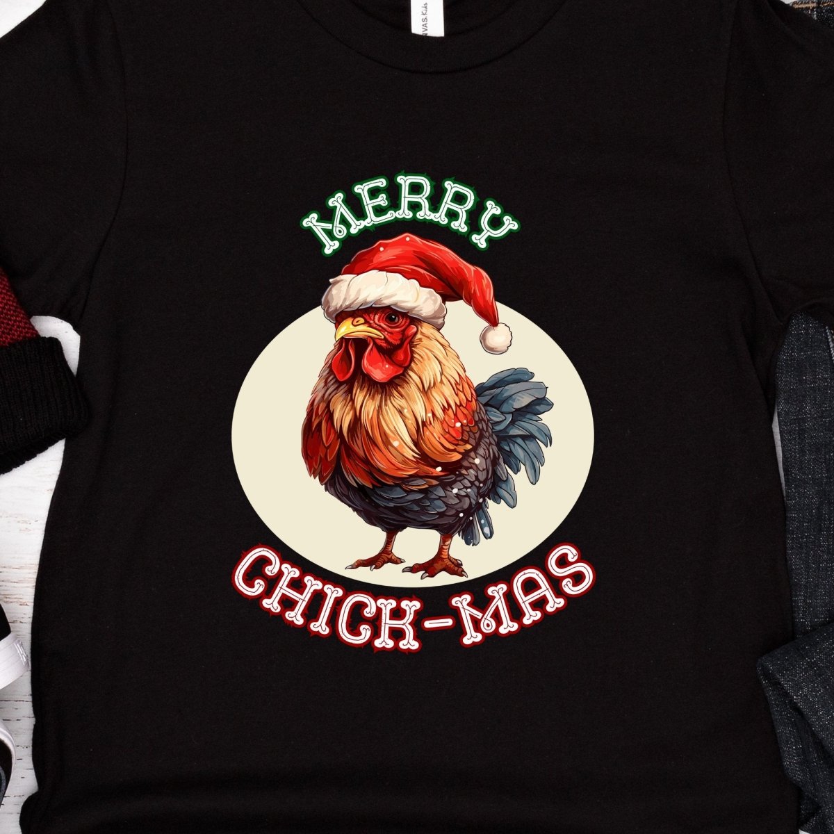 Christmas Chicken T-Shirt - High Quality Festive Teenager T-Shirt, Gift for Chicken Lovers, Funny Farm Animal Youth Xmas Shirt - Everything Pixel