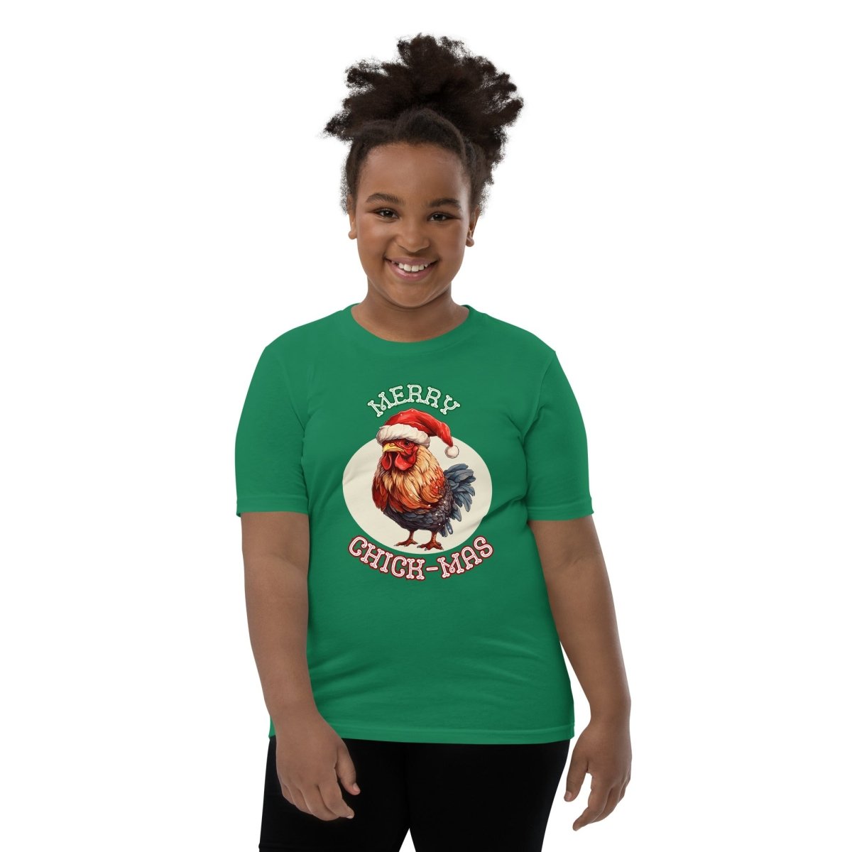Christmas Chicken T-Shirt - High Quality Festive Teenager T-Shirt, Gift for Chicken Lovers, Funny Farm Animal Youth Xmas Shirt - Everything Pixel