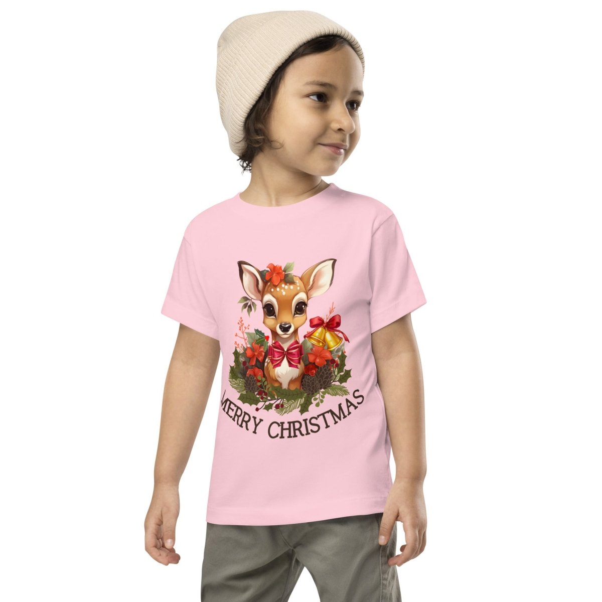 Christmas Deer T-Shirt - High Quality Festive Family Children T-Shirt, Gift for Deer Lovers, Cute Christmas Shirt, Toddler Xmas Tee - Everything Pixel