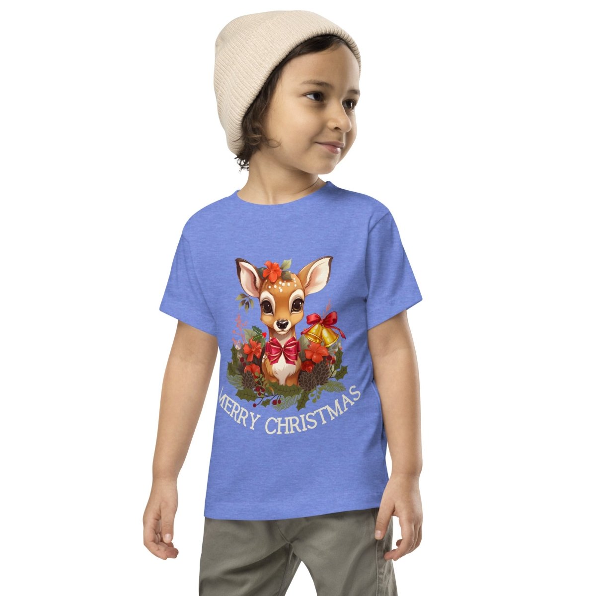 Christmas Deer T-Shirt - High Quality Festive Family Children T-Shirt, Gift for Deer Lovers, Cute Christmas Shirt, Toddler Xmas Tee - Everything Pixel