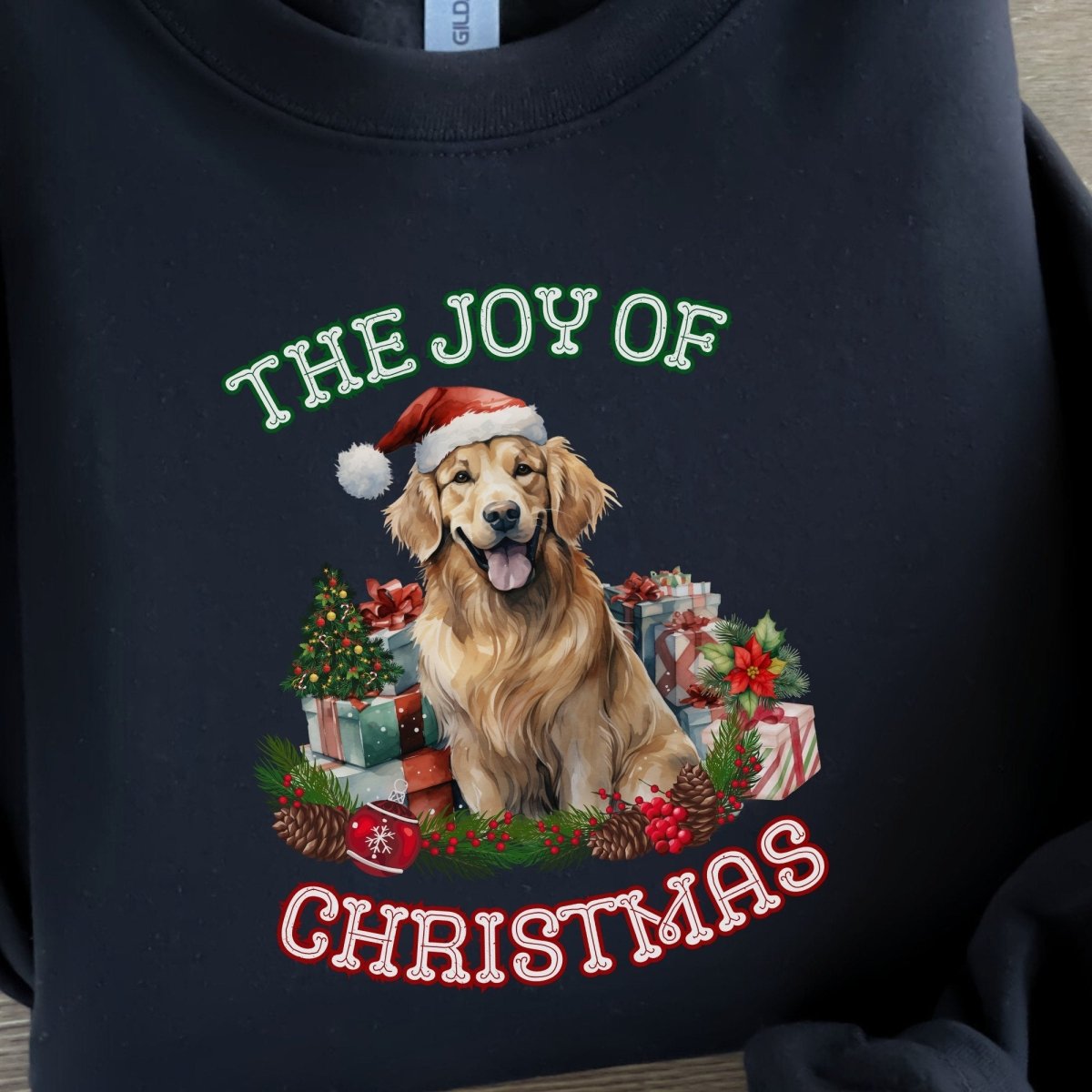 Christmas Golden Retriever Pullover - High Quality Festive Unisex Sweater, Gift for Golden Retriever Owner, Gift for Doglovers, Cute Xmas Dog - Everything Pixel