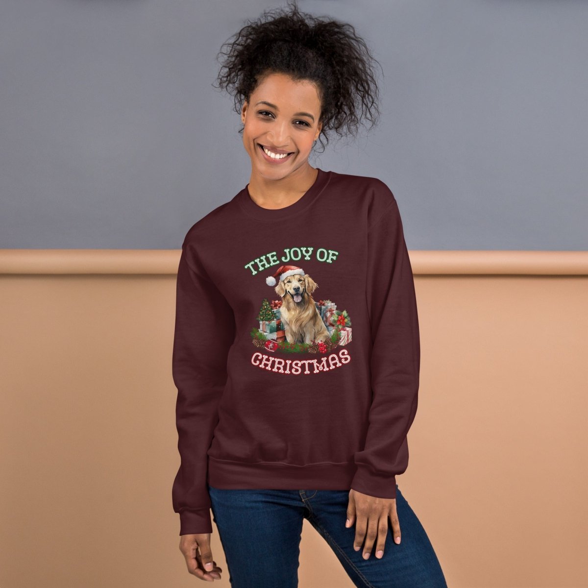 Christmas Golden Retriever Pullover - High Quality Festive Unisex Sweater, Gift for Golden Retriever Owner, Gift for Doglovers, Cute Xmas Dog - Everything Pixel