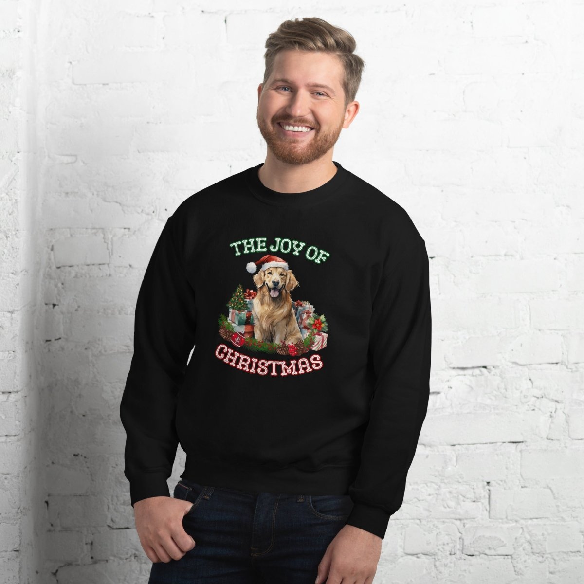 Christmas Golden Retriever Pullover - High Quality Festive Unisex Sweater, Gift for Golden Retriever Owner, Gift for Doglovers, Cute Xmas Dog - Everything Pixel