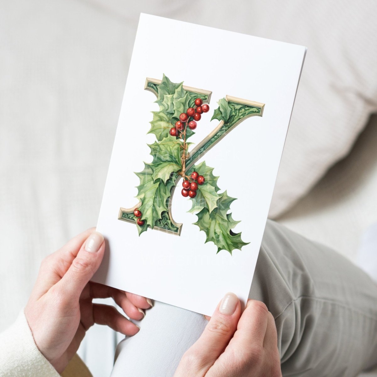 Christmas Holly Alphabet Clipart 26x PNG Bundle Christmas Font Clipart Card Making Design Digital Paper Craft Holiday Letter Graphic - Everything Pixel