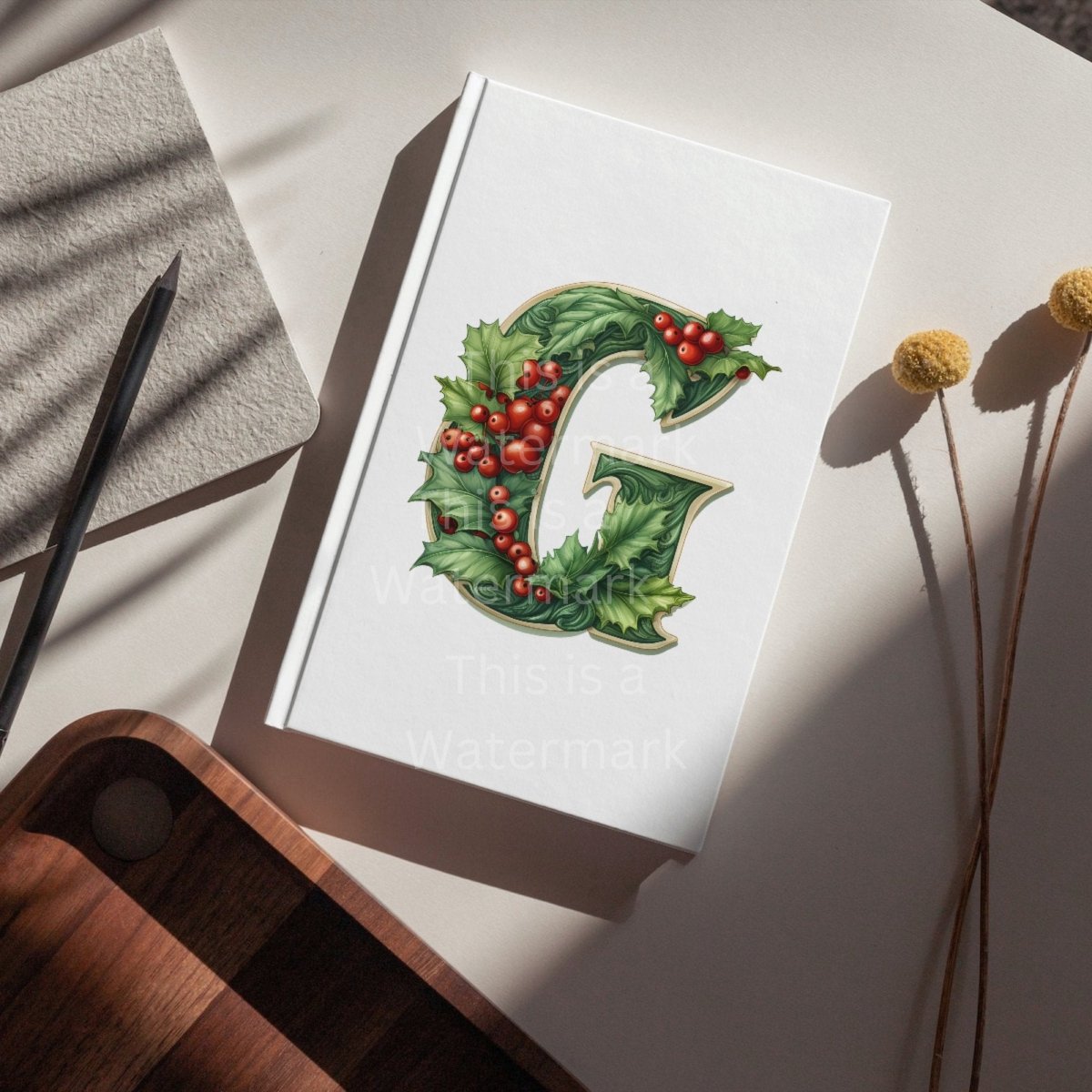 Christmas Holly Alphabet Clipart 26x PNG Bundle Christmas Font Clipart Card Making Design Digital Paper Craft Holiday Letter Graphic - Everything Pixel