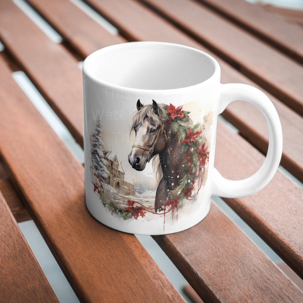Christmas Horses Watercolor Clipart 20 PNG Bundle Seasonal Horse Images Winter Horse Graphic Horse Watercolor Sublimation Junk Journal Kit - Everything Pixel