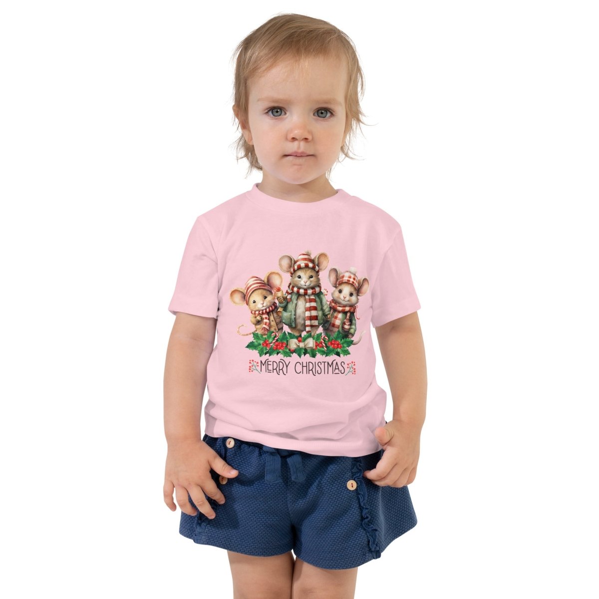 Christmas Mice T-Shirt - High Quality Festive Family Children T-Shirt, Family Reunion Tee, Toddler Holiday Shirt, Christmas Vacation Tee - Everything Pixel