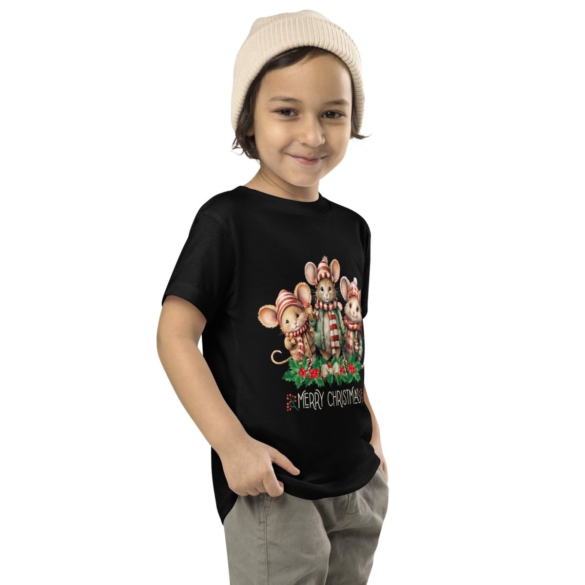 Christmas Mice T-Shirt - High Quality Festive Family Children T-Shirt, Family Reunion Tee, Toddler Holiday Shirt, Christmas Vacation Tee - Everything Pixel