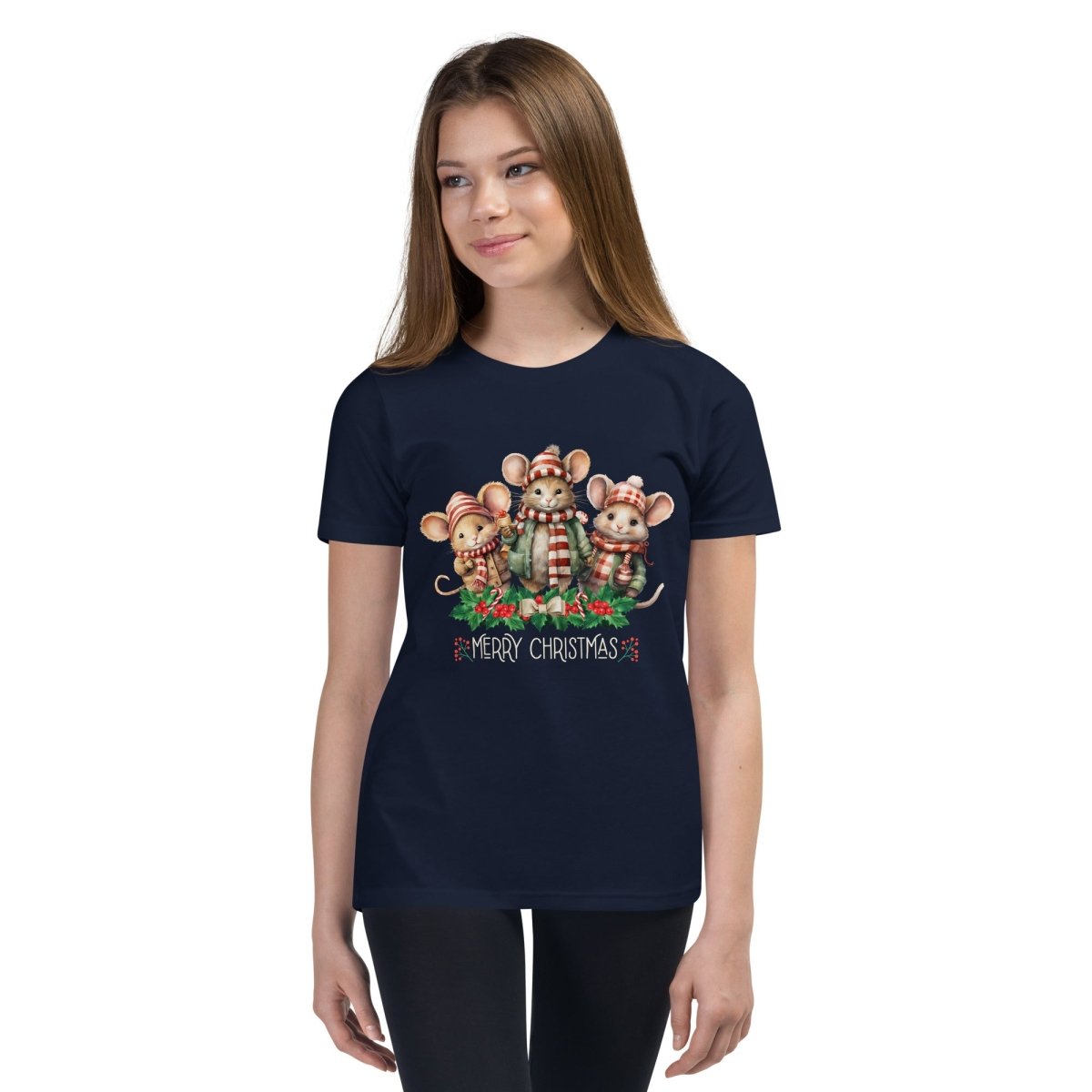 Christmas Mice T-Shirt - High Quality Festive Family Teenager T-Shirt, Family Reunion Tee, Youth Holiday Shirt, Christmas Vacation Tee - Everything Pixel