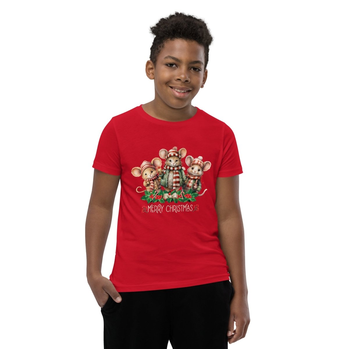 Christmas Mice T-Shirt - High Quality Festive Family Teenager T-Shirt, Family Reunion Tee, Youth Holiday Shirt, Christmas Vacation Tee - Everything Pixel
