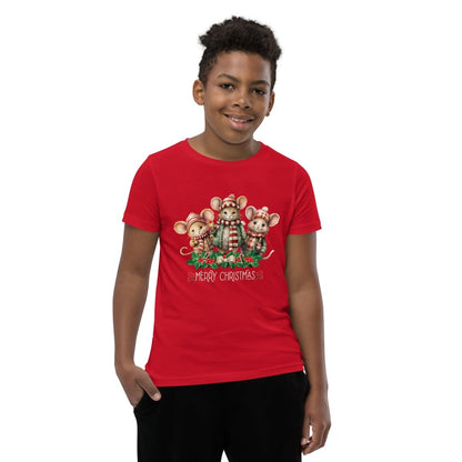 Christmas Mice T-Shirt - High Quality Festive Family Teenager T-Shirt, Family Reunion Tee, Youth Holiday Shirt, Christmas Vacation Tee - Everything Pixel