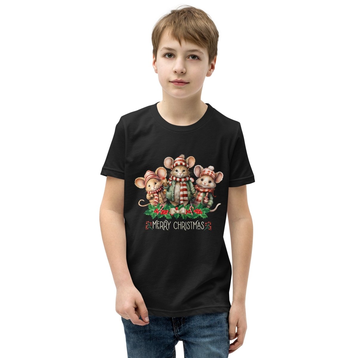 Christmas Mice T-Shirt - High Quality Festive Family Teenager T-Shirt, Family Reunion Tee, Youth Holiday Shirt, Christmas Vacation Tee - Everything Pixel