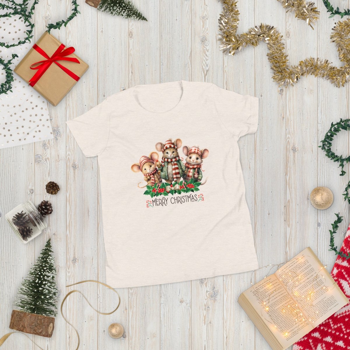 Christmas Mice T-Shirt - High Quality Festive Family Teenager T-Shirt, Family Reunion Tee, Youth Holiday Shirt, Christmas Vacation Tee - Everything Pixel