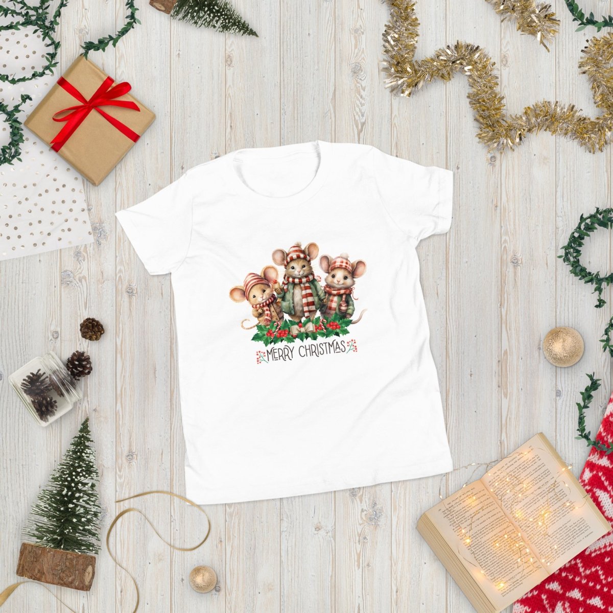 Christmas Mice T-Shirt - High Quality Festive Family Teenager T-Shirt, Family Reunion Tee, Youth Holiday Shirt, Christmas Vacation Tee - Everything Pixel
