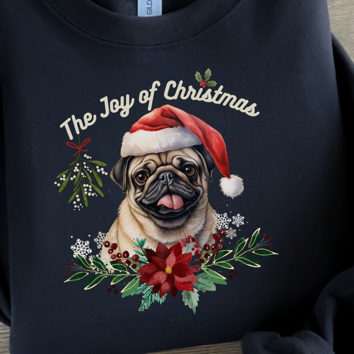 Christmas Pug Pullover - High Quality Festive Family Unisex Sweater, Gift for Her, Gift for Doglovers, Funny Xmas Sweater, Cute Xmas Dog - Everything Pixel