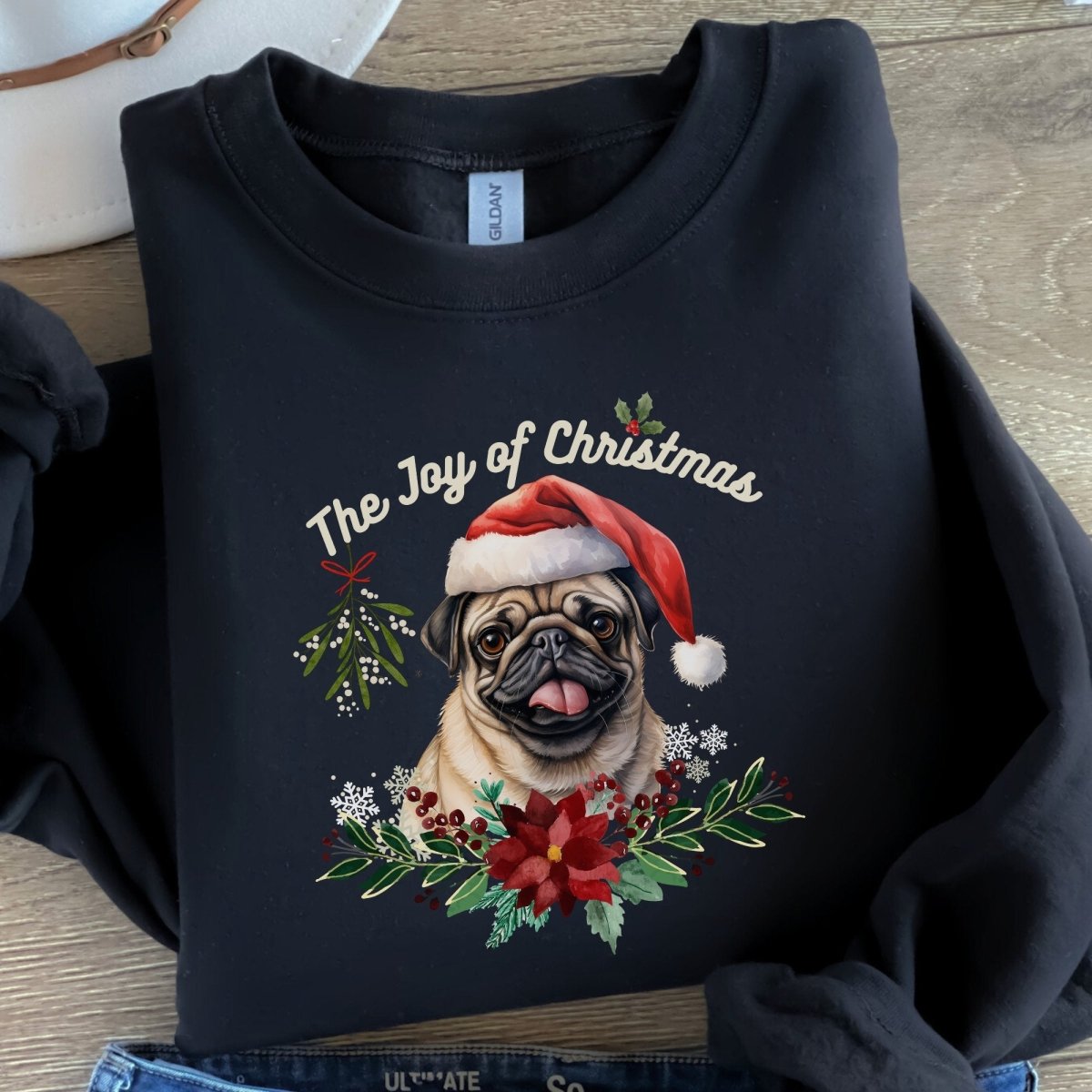 Christmas Pug Pullover - High Quality Festive Family Unisex Sweater, Gift for Her, Gift for Doglovers, Funny Xmas Sweater, Cute Xmas Dog - Everything Pixel