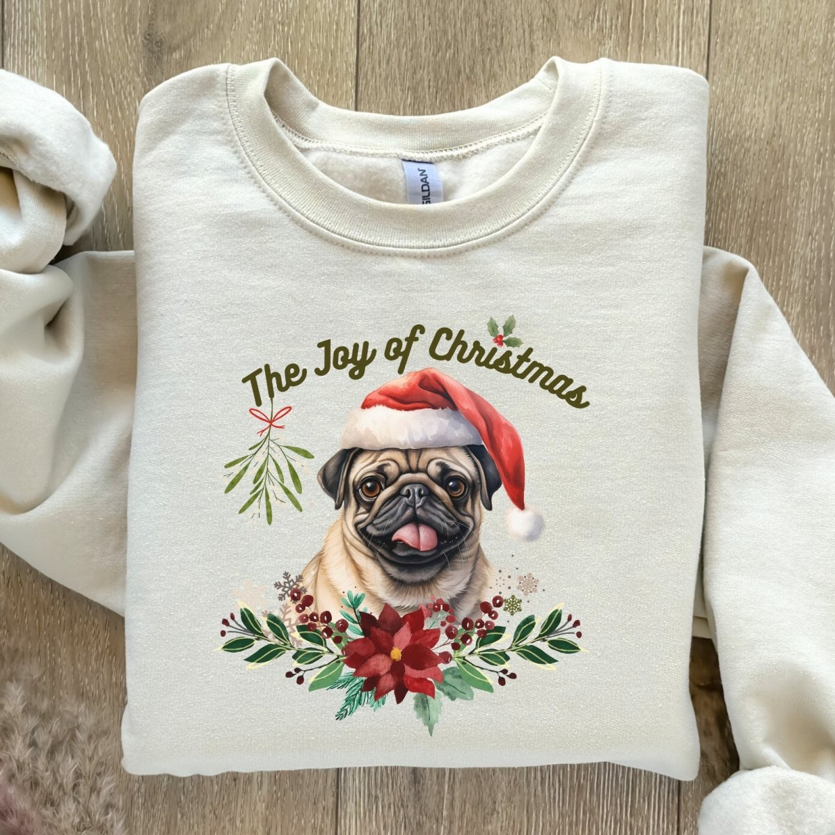Christmas Pug Pullover - High Quality Festive Family Unisex Sweater, Gift for Her, Gift for Doglovers, Funny Xmas Sweater, Cute Xmas Dog - Everything Pixel