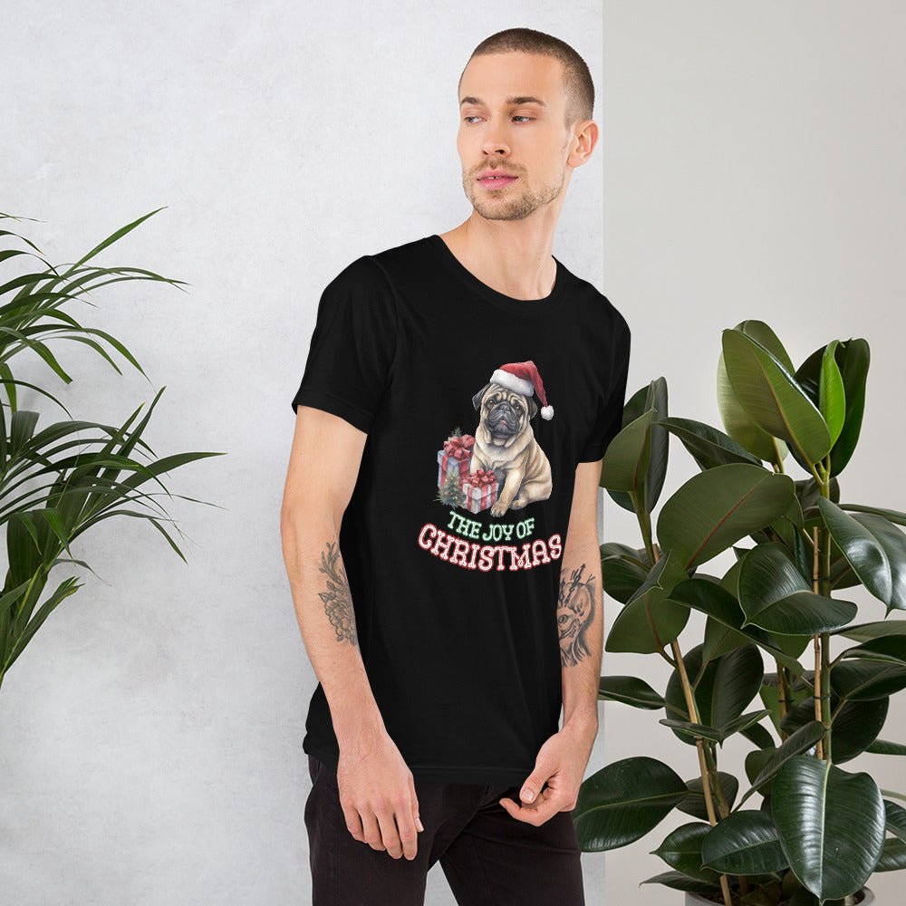 Christmas Pug T-Shirt - High Quality Festive Unisex T-Shirt, Gift for Her, Gift for Doglovers, Funny Xmas Shirt - Everything Pixel
