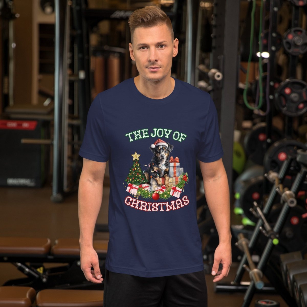 Christmas Shepherd Dog T-Shirt - High Quality Festive Unisex T-Shirt, Gift for Shepherd Owner, Gift for Doglovers, Cute Xmas Dog Tee - Everything Pixel